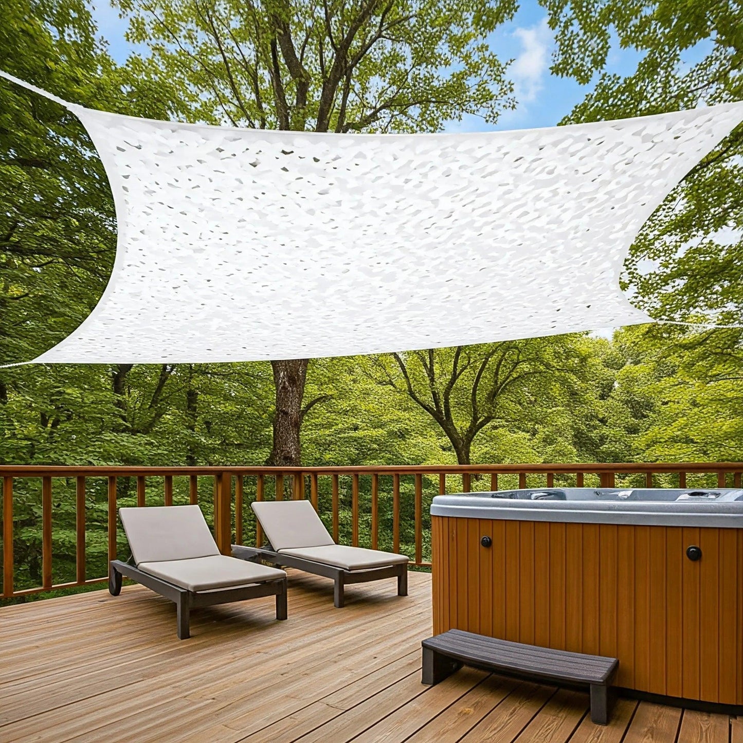 Awning Sun protection Sun cloth Weather resistant rectangle 3x4.5m